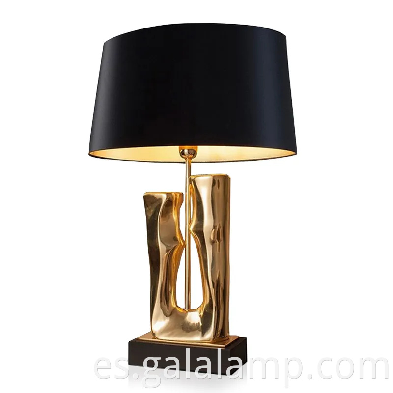 Lámpara de escritorio minimalista de lujo, accesorio de iluminación de resina de dormitorio de arte creativo